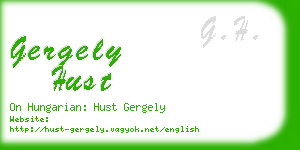 gergely hust business card